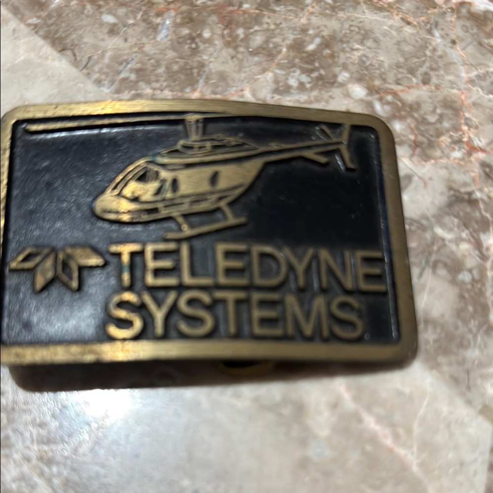 Vintage Teledyne Systems Helicopter Belt Buckle